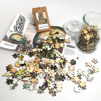 20th Century Transport Puzzle in Glass Jar