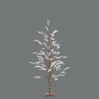 70" Iced White Berry LED Tree - Ruffled Feather