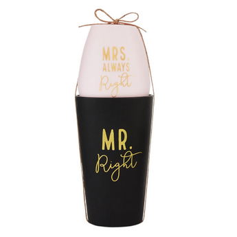 Mr. and Mrs. Silicone Glass Set