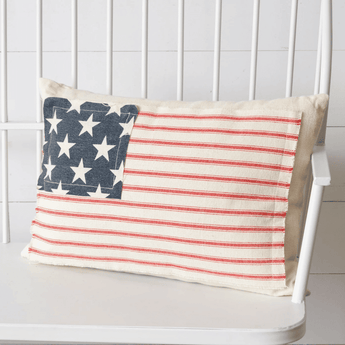 American Flag Pillow - Ruffled Feather