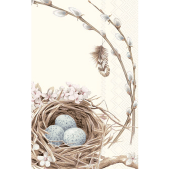 Bird's Nest with Eggs Guest Towels - Ruffled Feather