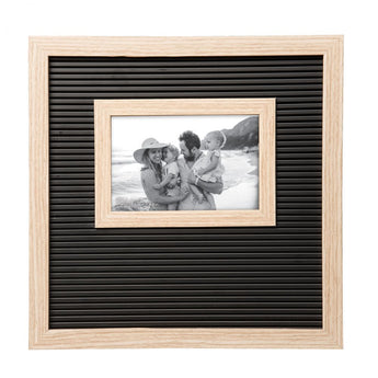 Black / Natural Letter Board Frame - Ruffled Feather