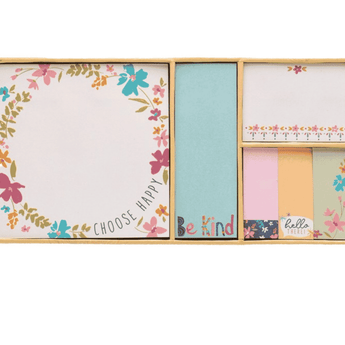 Boxed Sticky Note Set - Floral - Ruffled Feather