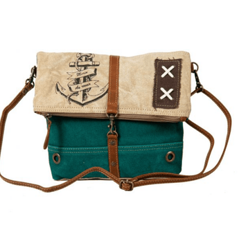 Burlander Patch Teal Small & Crossbody Bag - Ruffled Feather