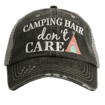 Camping Hair Don't Care Trucker Hat (tent) - Ruffled Feather