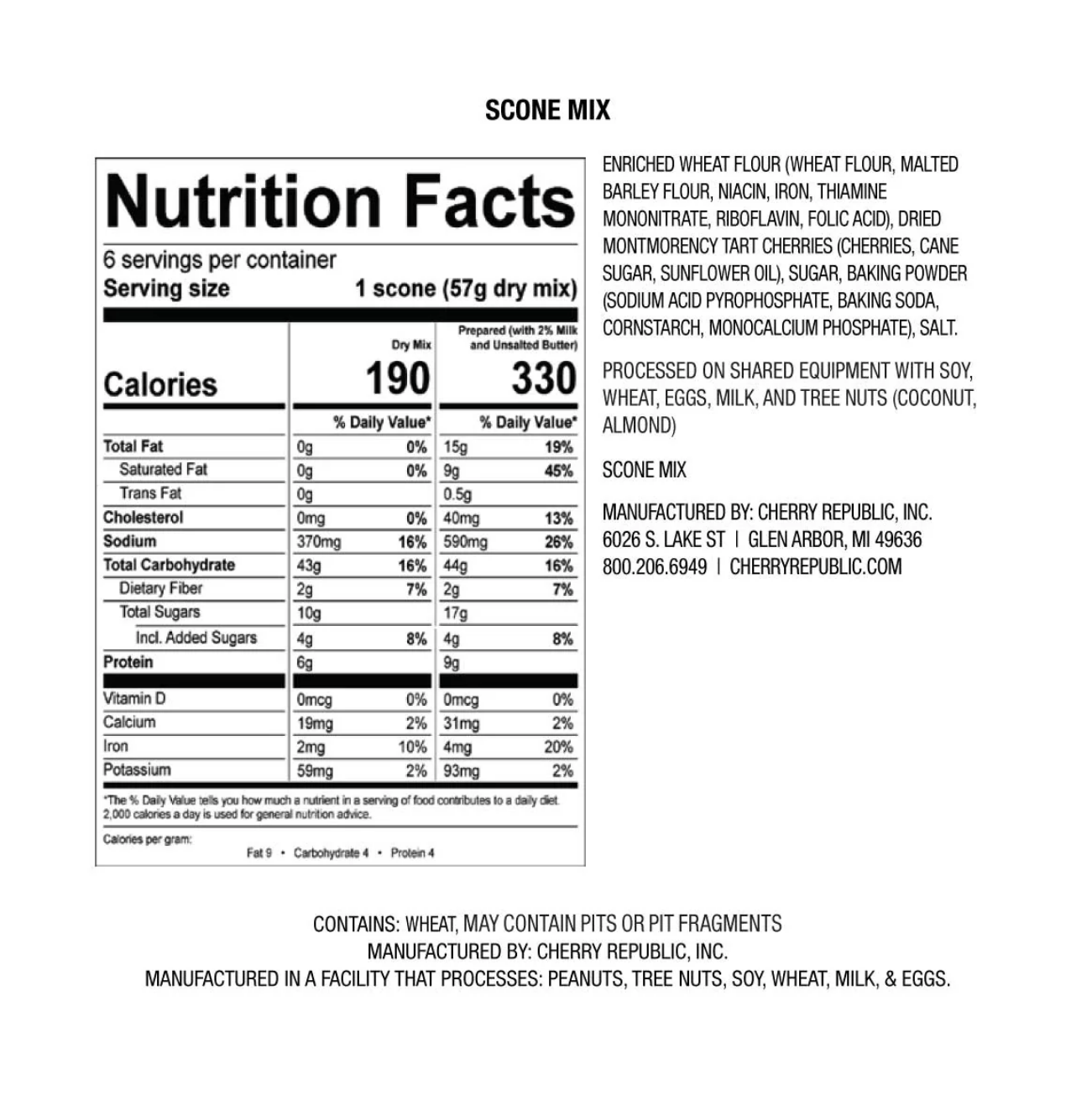 Cherry Republic - Cherry Scone Mix - Ruffled Feather