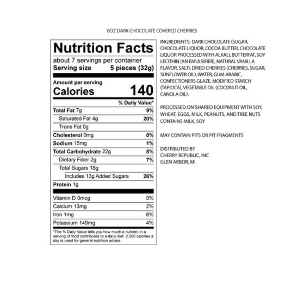 Cherry Republic - Dark Chocolate Covered Cherries - Ruffled Feather