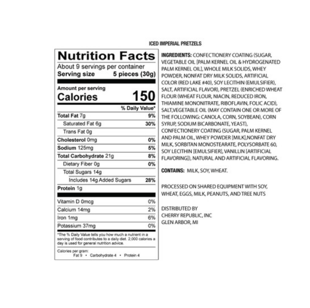 Cherry Republic - Iced Imperial Pretzels - Ruffled Feather