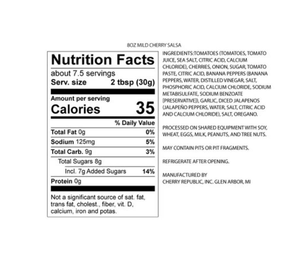 Cherry Republic - Mild Cherry Salsa - Ruffled Feather