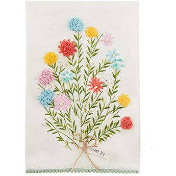 Choose Joy Floral Towel - Ruffled Feather