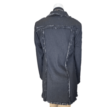 CLEARANCE - Black Astrid Long Jean Jacket - Ruffled Feather