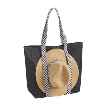 CLEARANCE Black Hat and Tote Gift Set - Ruffled Feather