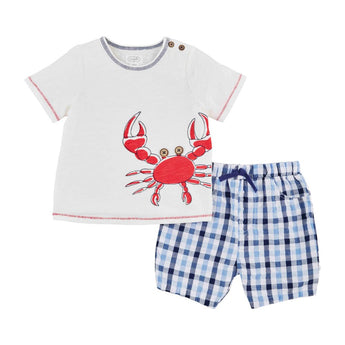 CLEARANCE Crab Toddler Short Set - Ruffled Feather