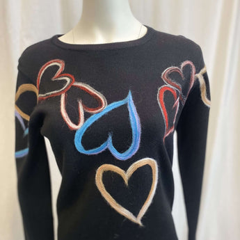 CLEARANCE - Heart Sweater - Ruffled Feather