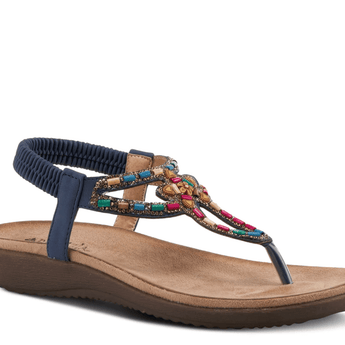 CLEARANCE - Patrizia Crema Thong Sandals - Ruffled Feather