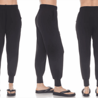 CLEARANCE - Solid Black Jogger Pant - Ruffled Feather