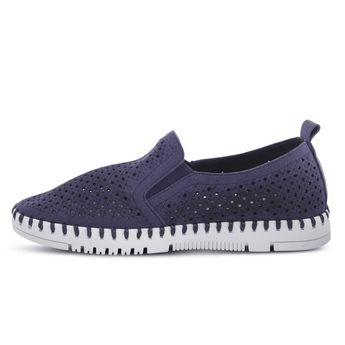 CLEARANCE - SURFIE- Navy Slip On Shoe - Ruffled Feather