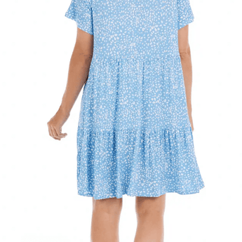 CLEARANCE - Tammy Tiered Dress - Blue - Ruffled Feather