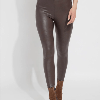 CLEARANCE Textured Leather Leggings - Ruffled Feather