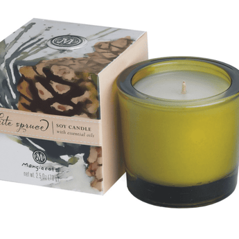 CLEARANCE White Spruce Soy Candle 2.5oz - Mangiacotti - Ruffled Feather