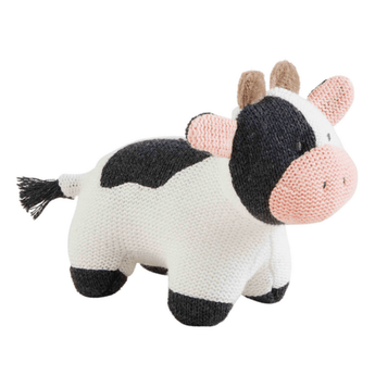 Cow Knit Rattle - Ruffled Feather