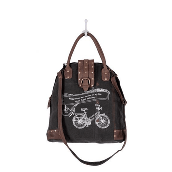 Do Well Bicycle Canvas Shoulder Bag - Ruffled Feather