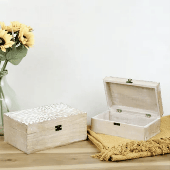 Flowery Print Nesting Wood Boxes - Ruffled Feather