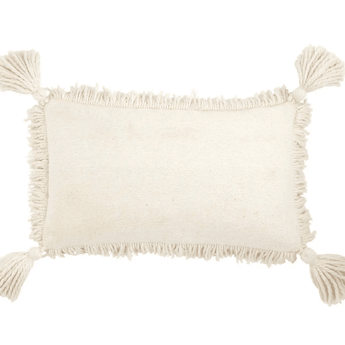 Fringe Lumbar Pillow - Ruffled Feather