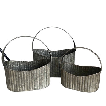 Galvanized Metal Baskets - Ruffled Feather