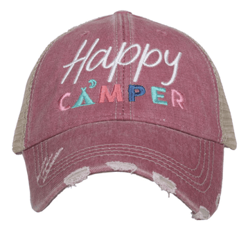 Happy Camper Trucker Hat - Ruffled Feather