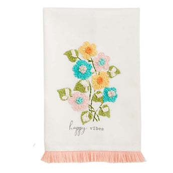 Happy Vibes Floral Towel - Ruffled Feather