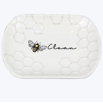 Honey Bee Ceramic Trinket/Soap Dish - Ruffled Feather