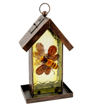 Honeybee Solar Bird Feeder & Lantern - Ruffled Feather