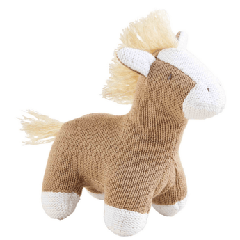 Horse Knit Rattle - Ruffled Feather