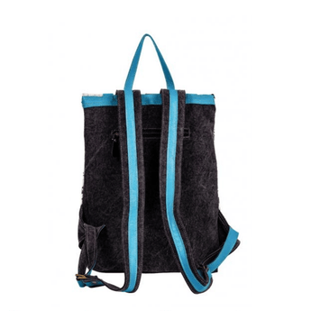 Le Medallion Rider Backpack - Blue - Ruffled Feather