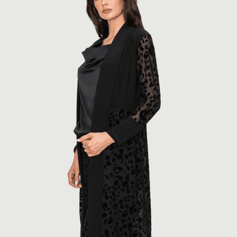 Leopard Long Sleeve Duster - Ruffled Feather
