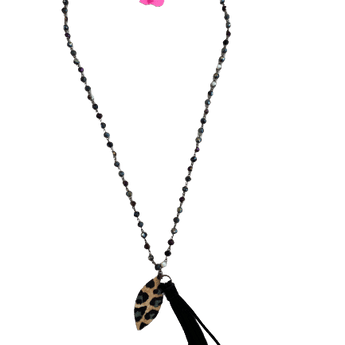 Leopard Print Necklace - Ruffled Feather