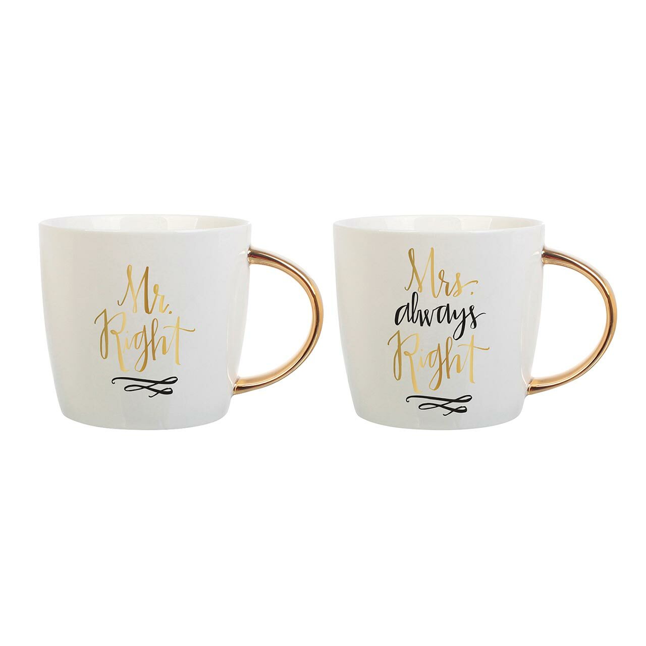 Mr. & Mrs. Ceramic Mug Set - Ruffled Feather