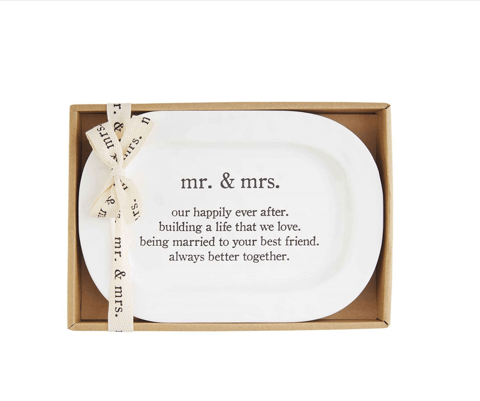 Mr. and Mrs. Sentiment Plate - Ruffled Feather