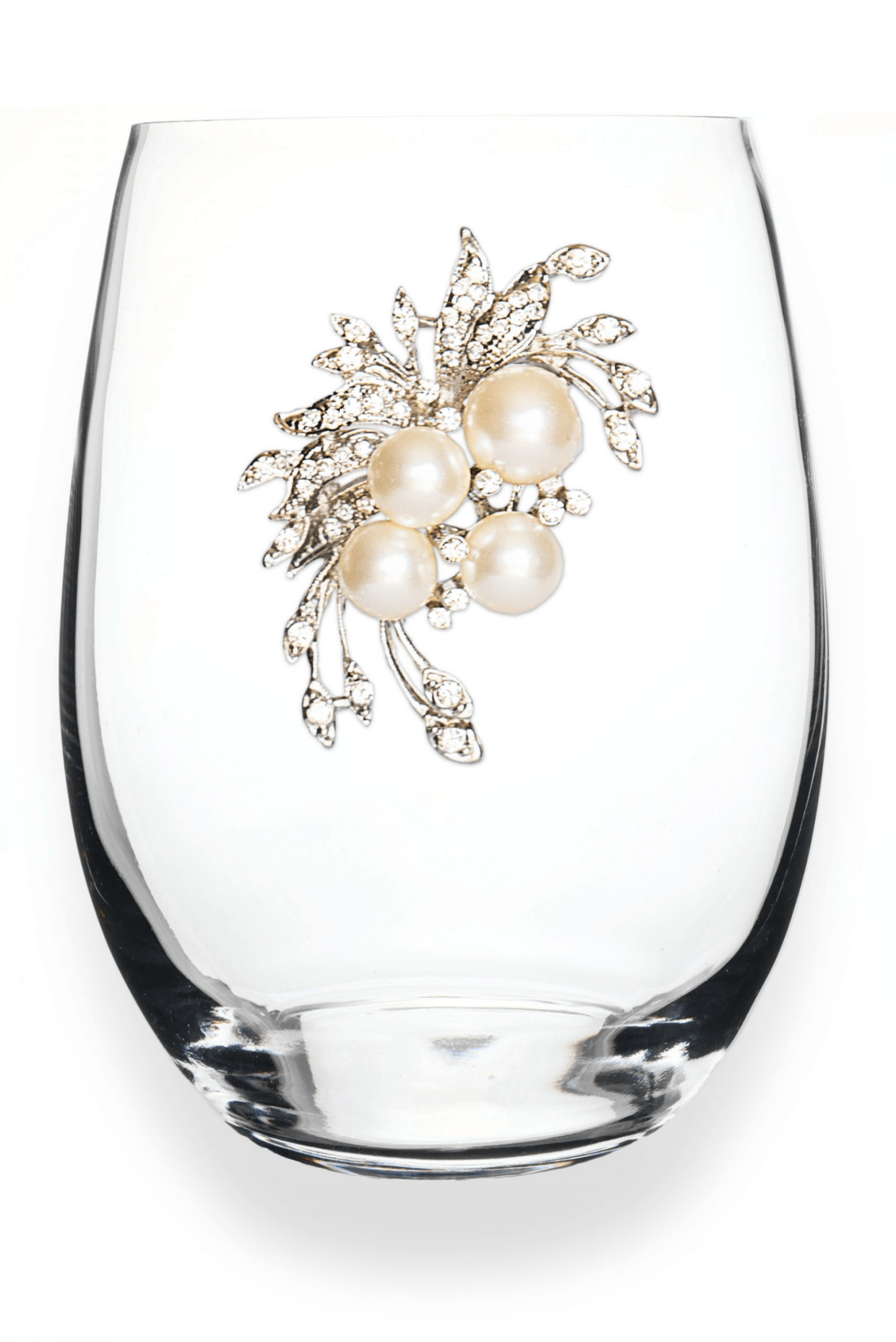 Pearl Bouquet Stemless Glass - Ruffled Feather