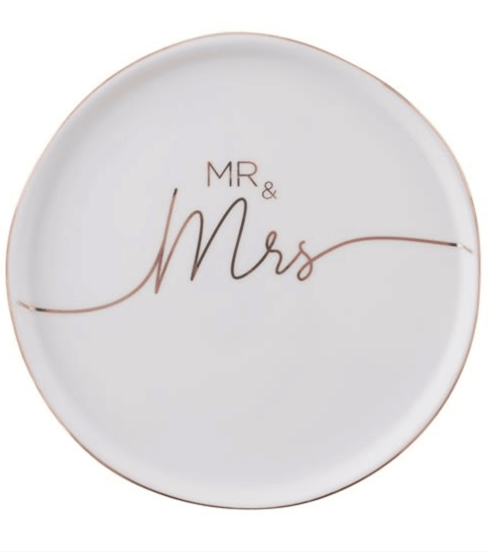 Sentiment Trinket Tray - Mr & Mrs - Ruffled Feather