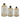 Transparent Brown Glass Bottles w/Script - Ruffled Feather