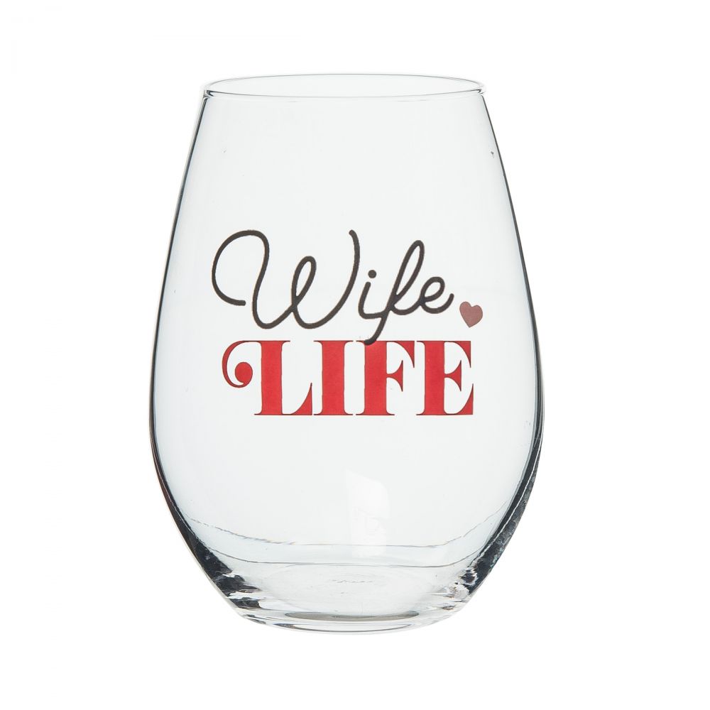 Wife Life Wine Glass - Ruffled Feather