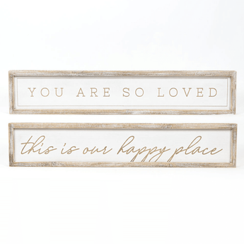 You Are So Loved / This Is Our Happy Place Double Sided Wall Sign