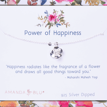 Power of Happiness Silver Charm Necklace