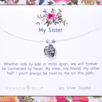My Sister Silver Charm Necklace