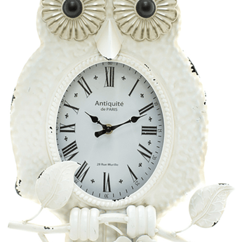White Owl Clock