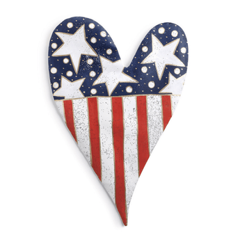 CLEARANCE Stars and Stripes Heart Door Hanger