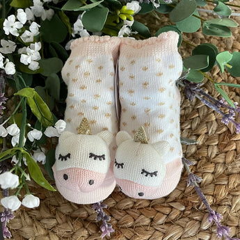 Unicorn Rattle Toe Socks