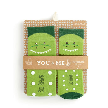 You & Me Sock Gift Set - Dinosaur